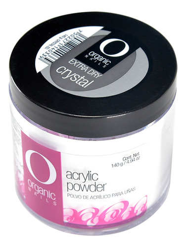 Polvo Acrílico Crystal Extra Dry 140g Organic Nails