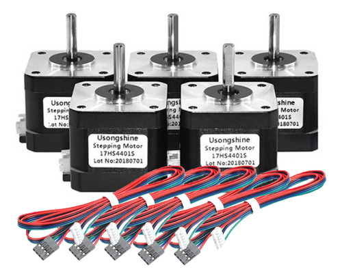 5x Nema 17 Motor Paso A Paso 1.8 Alto Torque Impresora 3d