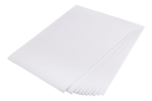 Hoja Papel Corrugado Pieza Carton Blanco Para Manualidad