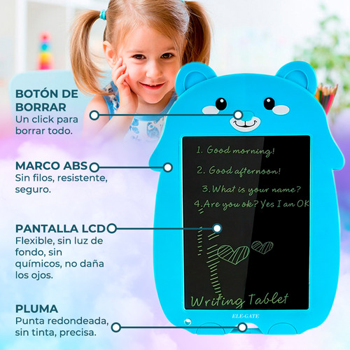 Tablet Tableta Electrónica Dibujo Básica Para Niños Lcd