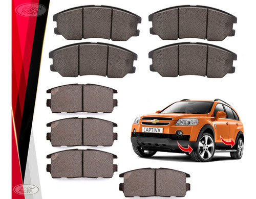 Kit Pastillas Chevrolet Captiva 2.2 2012/2016 Del + Tras