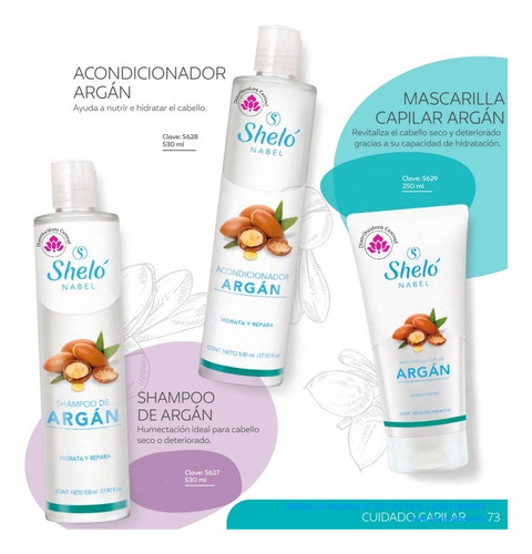 Argan Shampoo + Acondiconador + Mascarilla Shelo Nabel® Kit