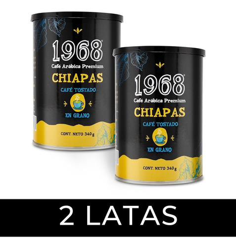 Café 1968 Chiapas, Grano Tostado, Rainforest Alliance 2pack