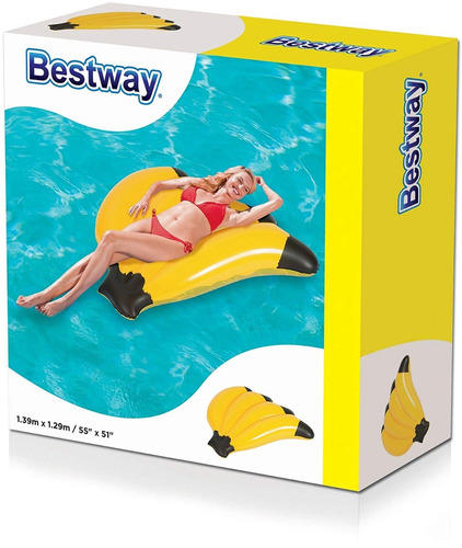 Bestway Colchoneta Flotador  Bananas 139x129cm Bunny Toys