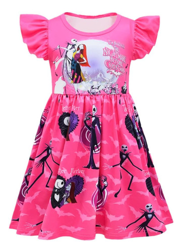 Vestido De Disfraz De Sally Para Niñas B4, Navidad, Hallowee