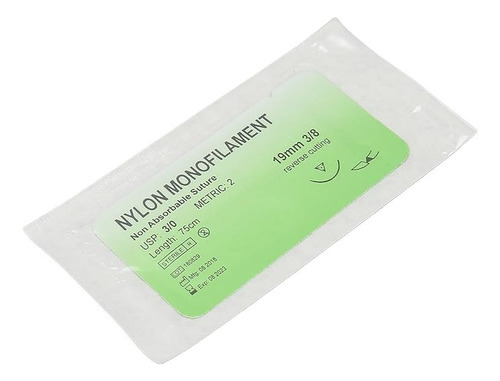 Hilo Nylon 3-0 Generic Hilos De Práctica De Sutura 12 Bolsas
