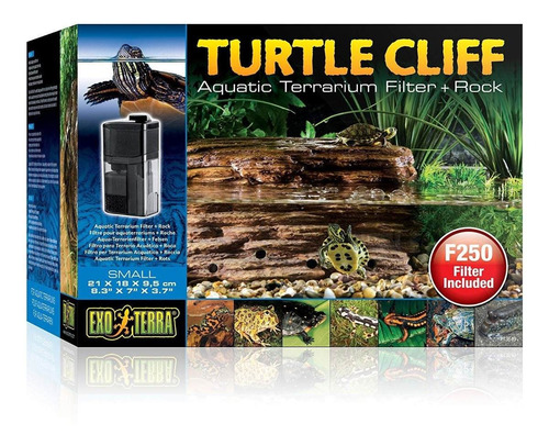 Turtle Cliff Para Terrarios Acuáticos Filtro / Rock
