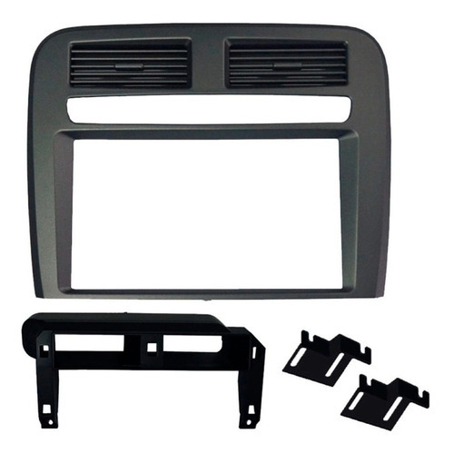 Moldura Painel 2 Din Multimidia 08/12 Fiat Punto-grafite