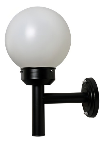 Luminária Arandela Alumínio Braço C/ Globo 10x20cm Estrutura Branco