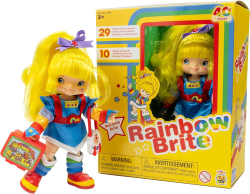 Rainbow Brite Muñeca Rubia 10 Accesorios Articulada