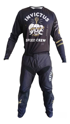 Kit Roupa Motocross Invictus Mattos Racing Calça Camisa