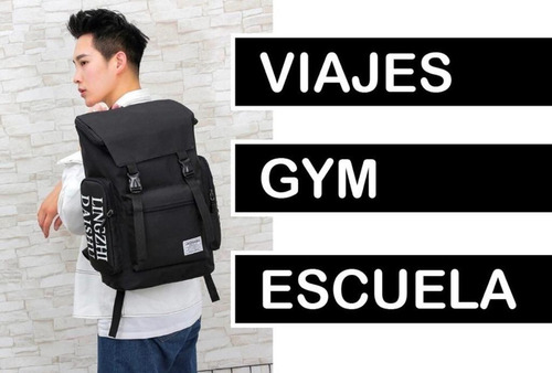 . Mochila Back Pack Broche Antirrobo Casual Gym Viaje Daishu G