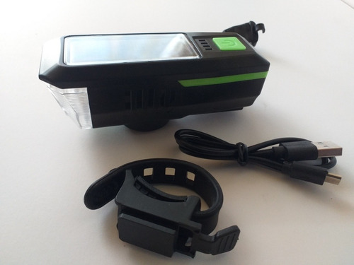 Imagen 8 de 9 de Linterna Solar Scoter,bicicletas Con Bocina 120db