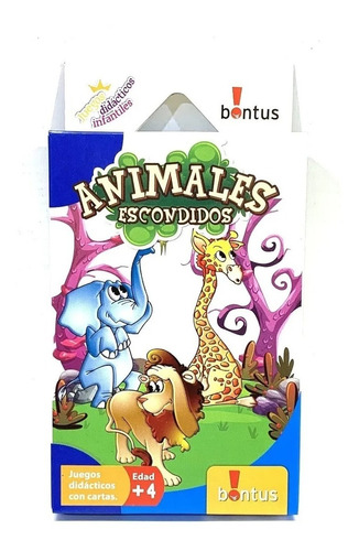 Juego De Mesa Cartas Infantil Bontus Animales Escondidos Mca