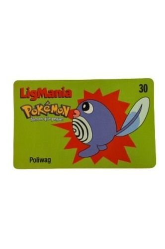 Cartão Telefônico Ligmania Pokémon - Poliwag - 2/30