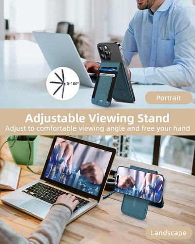 Hiwe Para Magsafe Wallet Stand Con Find My Tracker Soporte 6