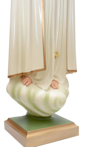 Imagem Nossa Senhora De Fátima 120cm C/ Coroa Folheada Ouro
