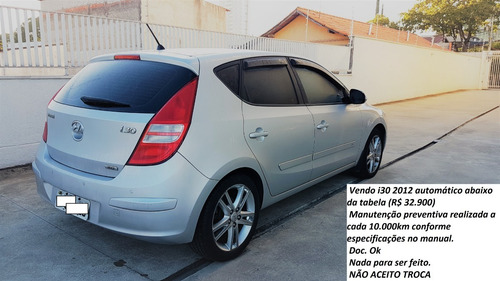 Vendo I30 Modelo 2012, Automático, Com 87.000km, Completo.
