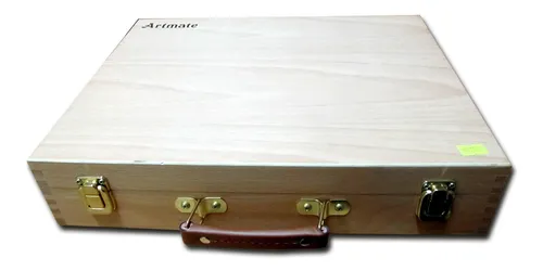Caja De Pintor De Madera Con Paleta - Artmate Ahx-2b