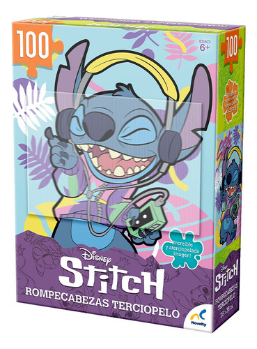Rompecabezas Terciopelo 100 Piezas Stitch Novelty