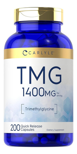 Tmg Trimetilglicina Betaina Organica Concentrada 1400mg 200u
