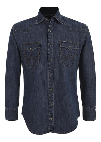 Camisa Vaquera Wrangler Denim De Hombre Y10