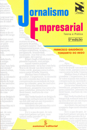 Jornalismo empresarial, de Torquato, Gaudêncio. Editora Summus Editorial Ltda., capa mole em português, 1984