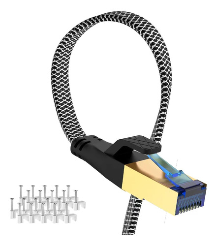 Cable De Red Ethernet Cat8, 100 Pies/2000mhz/40gbps
