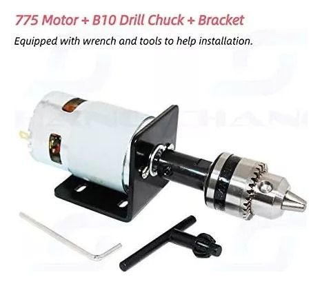 Motor 775 Dc 12 V/24 V Con Mandril Y Sierra De Mesa Con