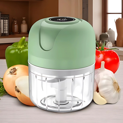 Mini Processador De Alimentos Moedor/moagem Usb Recarregável Verde-claro