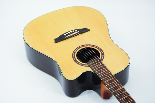 Guitarra eléctrica Strinberg Dublin De50sc N de acero con accesorios de color natural, guía para la mano derecha