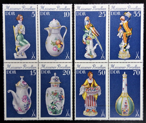 Alemania Ddr Arte, Serie Mi 2464-71 Porcelana 79 Mint L16025