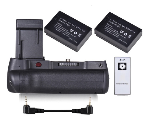 Battery Grip Canon T7i 77d 800d + 2 Baterías + Control Remot