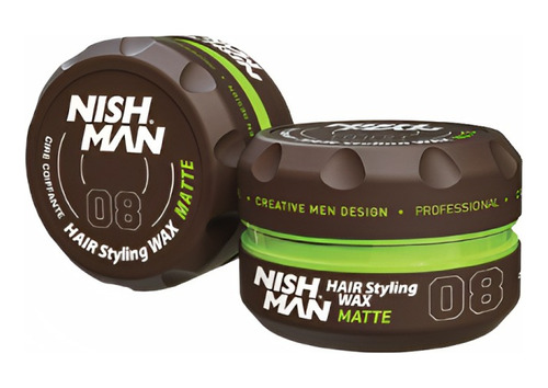 Cera Nishman Hair Wax 08 Matte Fijacion De Cabello 150 Ml