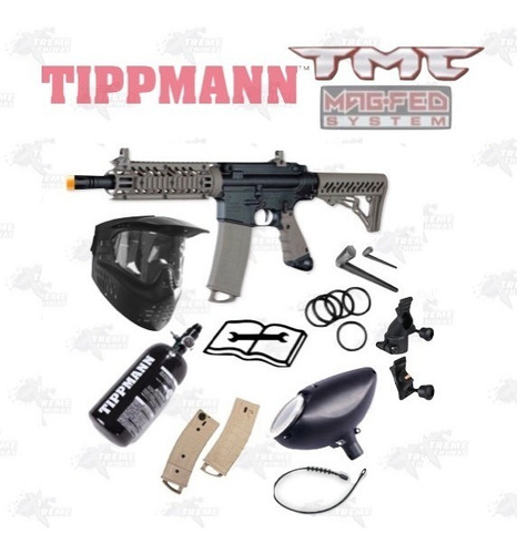 Imagen 1 de 7 de Marcadora Tippmann Tmc Magfed Tanque Hpa Careta Gotcha Xtrem
