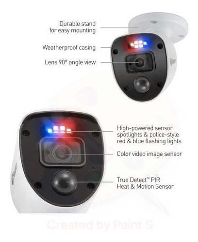 Swann Kit Seguridad De 4 Cam Con Luz, Hd, Alexa Vn A Color (Usado)