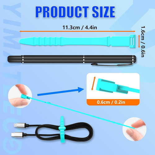 Bridas De Silicona Reutilizables De 11.2 Cm Para Gestión De