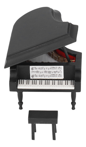Miniatura De Piano De Cola De Madera De Haya, Brillante Y Br
