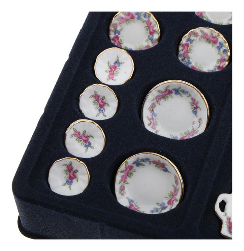 De Té De Para Comedor De 40 Piezas, Taza 1/12, Miniatura De