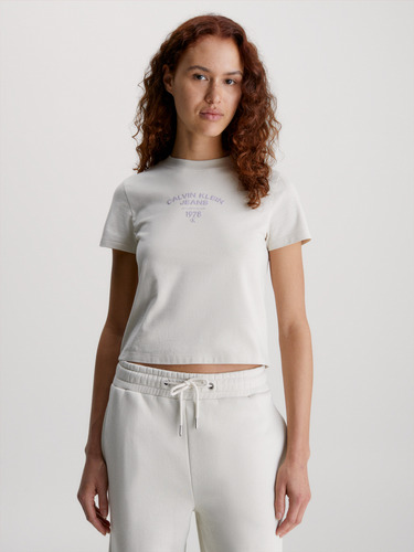 Polera Varsity Baby Blanco Calvin Klein