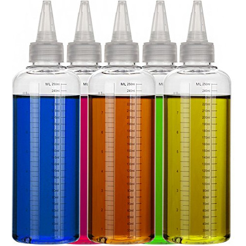 Set 5 Botellas De 260ml Para Líquidos Transparentes Huizhu