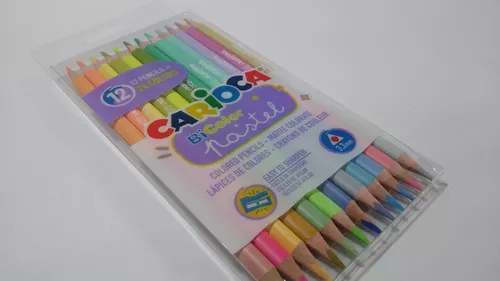 Lápices Triangulares BiColor Pastel - 12 Uds ESPECIALES CARIOCA