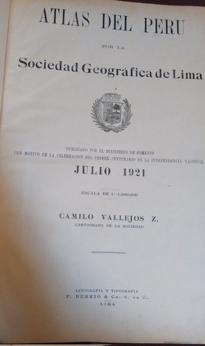 Atlas Del Perú Sociedad Geográfica Del Perú