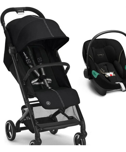 Cochecito Cybex Beezy Travel System Con Huevito Aton S2 Negr