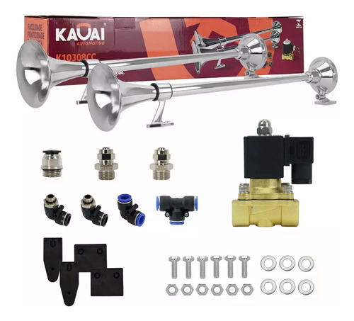Kit Buzina Marítima 74cm Completo 12v 24v Válvula + Conexões