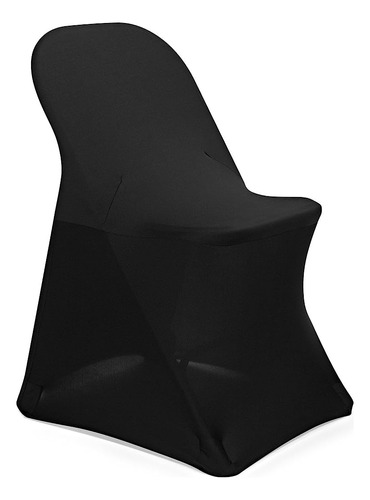 Lann's Linens 10 Pcs Black Spandex Folding Chair Cover Para 