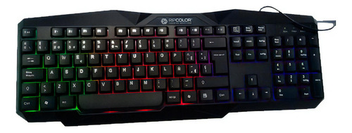 Teclado Gamer Ripcolor Iluminado Color del teclado Negro