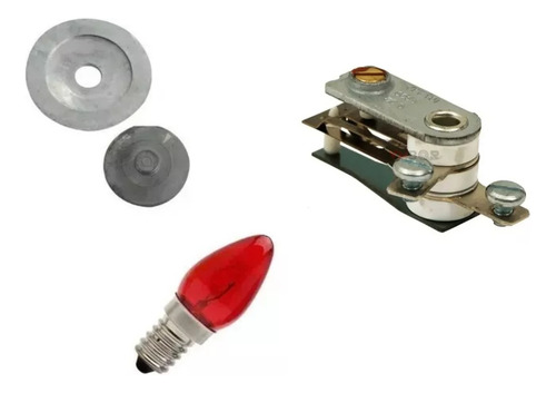 Kit Reparo Vulcanizador Guia Pq + Grd + Lâmpada + Termostato