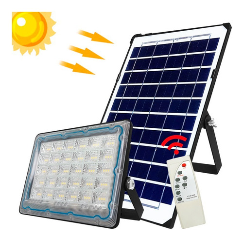 Proyector Led Con Energía Solar Fotovoltaico Y Ctrl Remoto