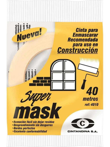 Cinta Enmascarar 2 Pulgadas Construccion-pintura *40 Mtr